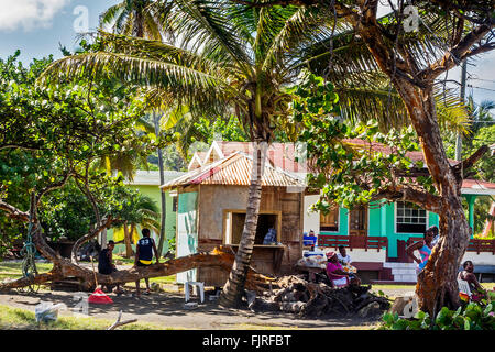 La vita del villaggio Grenada West Indies Foto Stock