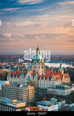 Vista aerea del Municipio di Hannover, Germania Foto Stock