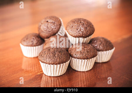 Close up di torta banana cup Foto Stock