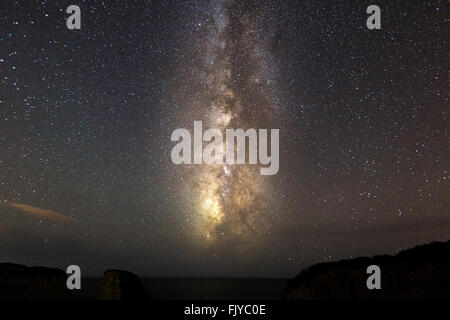 Pinna di squalo Cove con Via Lattea, Davenport California Foto Stock