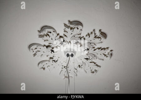 Tyndalls Park Road per la ristrutturazione dell'insegnamento universitario e spazi di amministrazione intonaco decorativo dettagli su pareti e Foto Stock