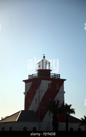 Green Point Lighthouse in Mouille Point Cape Town - Sud Africa Foto Stock