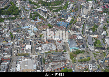 Una veduta aerea di Swansea City Centre Foto Stock