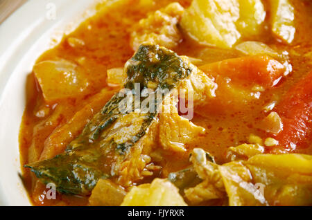 Fare conch soup -- stile giamaicano chowder in Florida Foto Stock