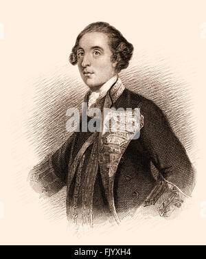 George Brydges Rodney, Primo Barone Rodney, 1718-1792, un British naval officer Foto Stock
