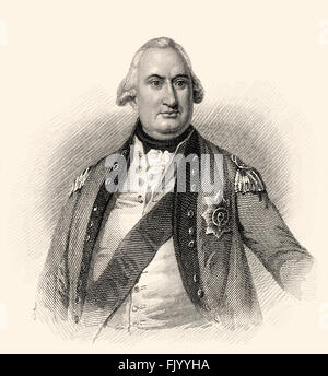 Charles Cornwallis, primo marchese Cornwallis, cavaliere della Giarrettiera, 1738-1805, British Generale nella guerra rivoluzionaria americana Foto Stock