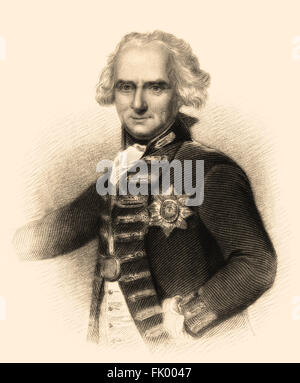 Admiral Alexander cofano, primo Visconte Bridport, 1726-1814, un ufficiale della British Royal Navy Foto Stock