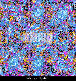 Arte digitale tecnica colorati vivaci abstract espressivo collage artistico grunge textured background in soluzione satura di colori misti s Foto Stock