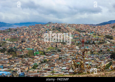 Questa è una delle più importanti e quartieri popolari di Bogotá, Ciudad Bolívar Foto Stock