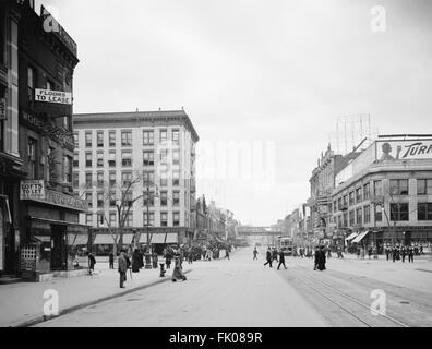 125Th Street, a ovest dalla Settima Avenue, New York City, Stati Uniti d'America, circa 1915 Foto Stock