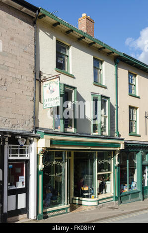 Pastori Gelato e caffè bar in Hay-on-Wye Foto Stock