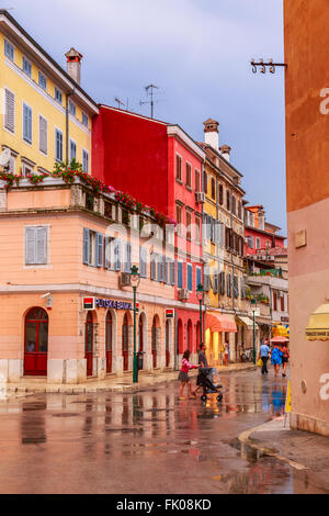 Splendida romantica città vecchia di Rovigno, Istria, Croazia,l'Europa- Luglio 27th, 2014 a Rovigno Croazia. Foto Stock