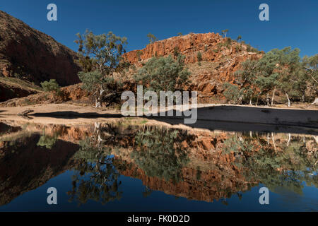 Foro di nuoto riflessioni di Ormiston Gorge West MacDonnell Ranges Alice Springs Foto Stock