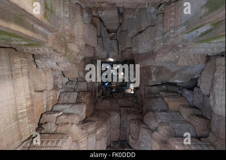 Cercare di Angkor Wat soffitto Foto Stock