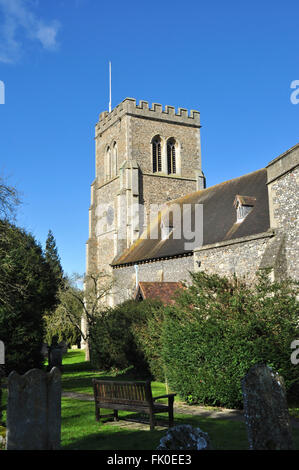 Chiesa di St Etheldreda, Old Hatfield, Hertfordshire, Inghilterra, Regno Unito (St Etheldreda la chiesa di St Lukes) Foto Stock