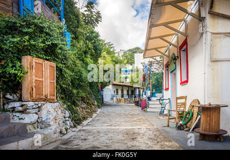 Accattivante Zia villaggio greco a isola di Kos Foto Stock