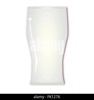Un vuoto alto tradizionale una pinta di birra in vetro Illustrazione Vettoriale