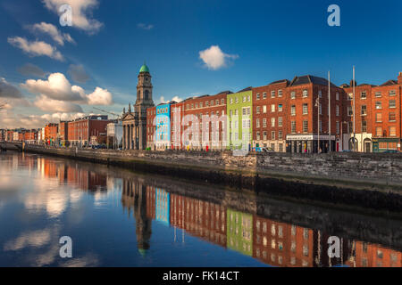 Il fiume Liffey, Dublino, Irlanda Foto Stock