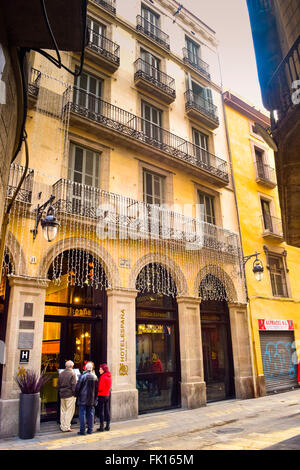 Hotel España. Barcellona, in Catalogna, Spagna. Foto Stock