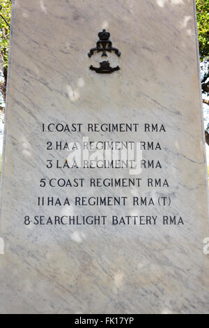 Royal Malta Artillery War Memorial, Valletta, Malta Foto Stock