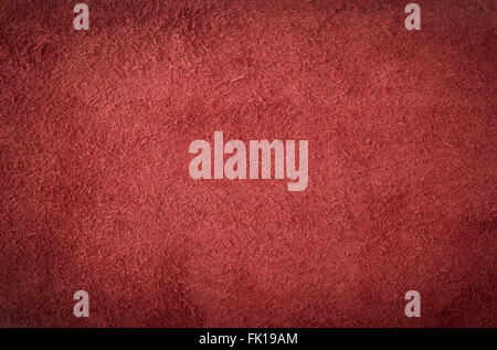 Close up rosso texture in pelle Foto Stock