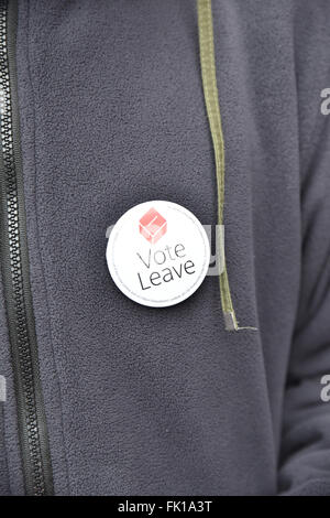 Twickenham, Londra, Regno Unito. Il 5 marzo 2016. Lasciare la UE e il UKIP distribuire volantini. Grassroots fuori Action Day, campagna per lasciare UE Foto Stock