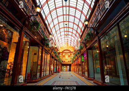 Victorian Central Arcade Newcastle upon Tyne Foto Stock