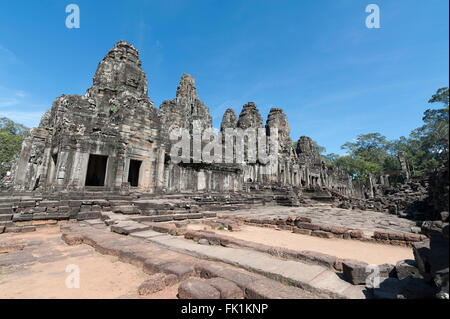 Tempio Bayon ad Angkor in Siem Reap Foto Stock