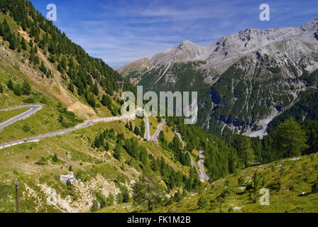 Stilfser Joch in Südtirol - Passo dello Stelvio in Alto Adige, Alpi europee Foto Stock