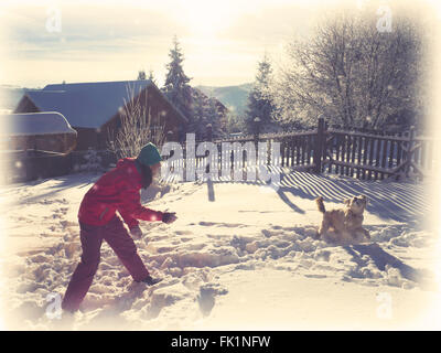 divertimento invernale Foto Stock