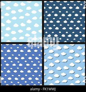 Sky, kids, nuvole pattern Illustrazione Vettoriale