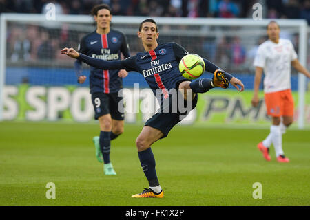 Parigi, Francia. 05 Mar, 2016. French League calcio 1. Paris St Germain rispetto a Montpellier. Angel di Maria (PSG) Credito: Azione Sport Plus/Alamy Live News Foto Stock