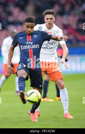 Parigi, Francia. 05 Mar, 2016. French League calcio 1. Paris St Germain rispetto a Montpellier. Nkunku Christopher Alan (PSG) Credito: Azione Sport Plus/Alamy Live News Foto Stock