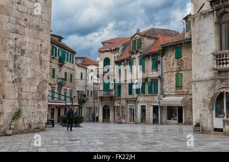 Vocni Trg (frutta Square) in Split, Croazia Foto Stock