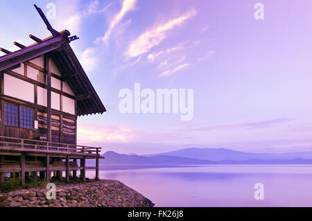 Ukiki Kansagu santuario sul lago Tazawa, Akita, Giappone Foto Stock