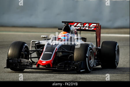 Romain Grosjean (FRA), Haas durante la Formula uno giorni di test sul Circuito de Barcelona-Catalunya, Spagna dal 22 febbraio al 25 2016 Foto Stock