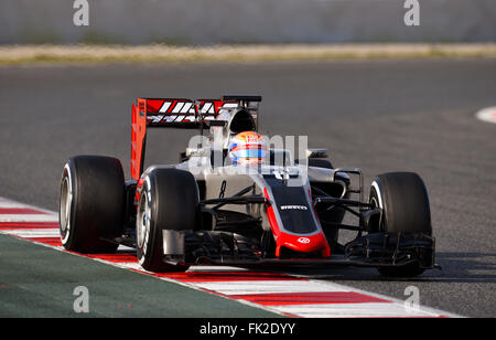 Romain Grosjean (FRA), Haas durante la Formula uno giorni di test sul Circuito de Barcelona-Catalunya, Spagna dal 22 febbraio al 25 2016 Foto Stock