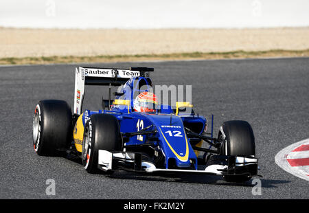 Felipe Nasr (BRA), Sauber durante la Formula uno giorni di test sul Circuito de Barcelona-Catalunya, Spagna dal 22 febbraio al 25 2016 Foto Stock