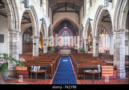 St Marys Chiesa Parrocchiale Chilham Kent, Inghilterra Foto Stock