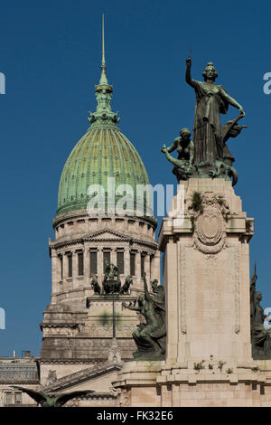 Il palazzo del congresso nazionale dell'Argentina a Buenos Aires Foto Stock