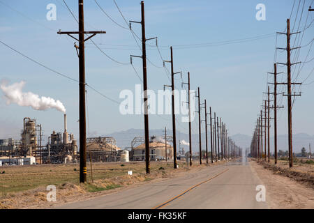Impianto geotermico nella Valle Imperiale, CALIFORNIA, STATI UNITI D'AMERICA Foto Stock