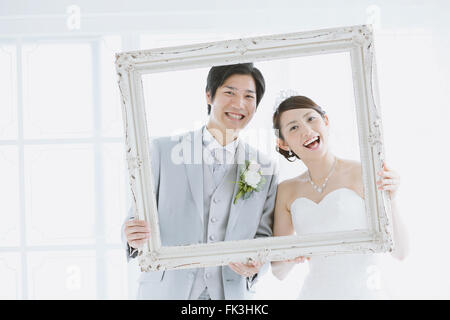 Giapponese sposa e lo sposo Foto Stock