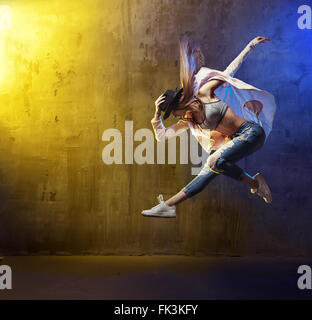 Ritratto di un accoppiamento, giovane hip hop dancer Foto Stock