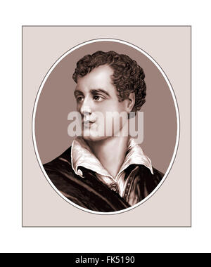 Lord Byron, 1788-1824, poeta, Ritratto Foto Stock