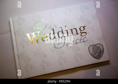 Wedding,guest book,gli ospiti,prenota,memorie, Foto Stock