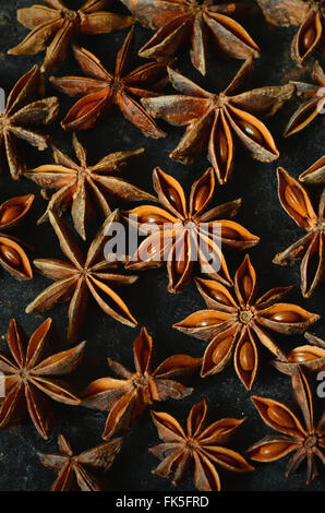 Anice stellato spice, girato con un obiettivo macro Foto Stock