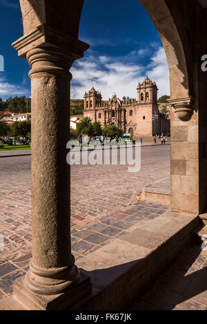 Cattedrale di Cusco (Basilica dell Assunzione della Vergine), Plaza de Armas, Cusco, regione di Cusco, Perù, Sud America Foto Stock