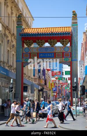 Ingresso a Chinatown, Melbourne, Victoria, Australia Pacific Foto Stock