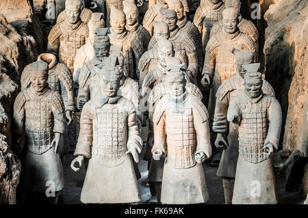 Museo dei Guerrieri di Terracotta, il mausoleo del primo imperatore di Qin, Xian, Provincia di Shaanxi, Cina e Asia Foto Stock