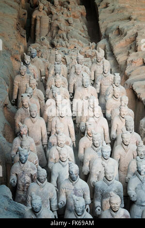 Museo dei Guerrieri di Terracotta, il mausoleo del primo imperatore di Qin, Xian, Provincia di Shaanxi, Cina e Asia Foto Stock